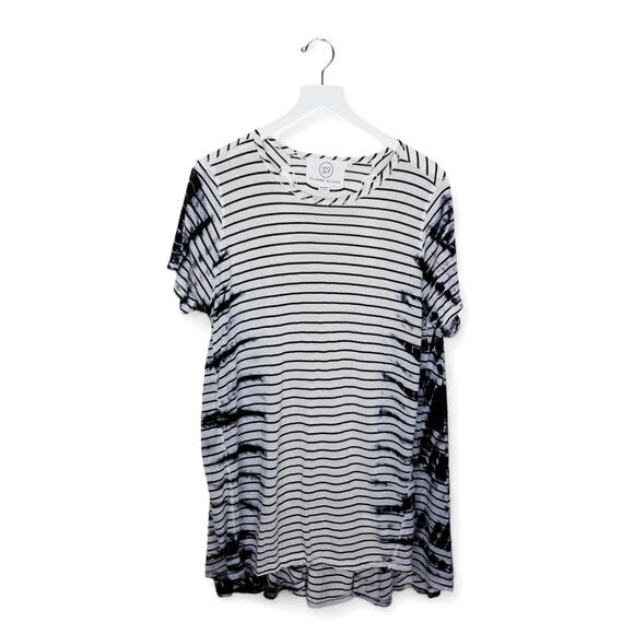 ANTHROPOLOGIE SLOANE ROUGE Stripes Tie-Dye Tunic Linen Blend - Size M - Picture 2 of 8